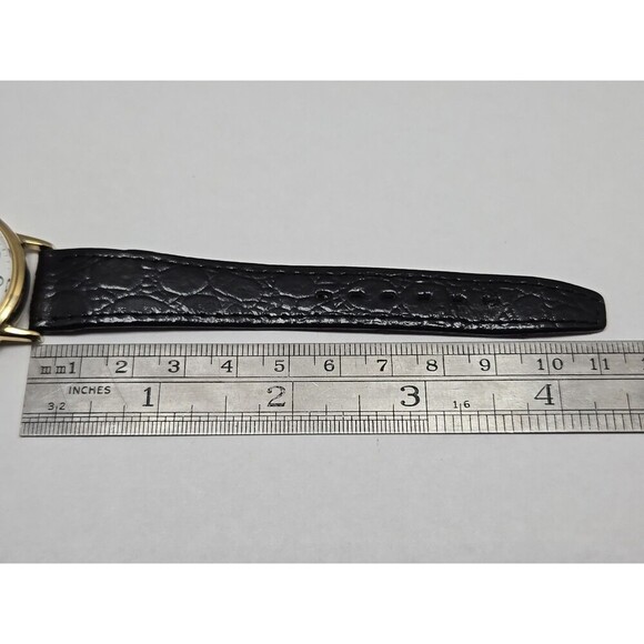 Timex Easy Reader Indiglo Gold Tone 35mm Quartz Watch Black New Battery WR 30M - Picture 8 of 13